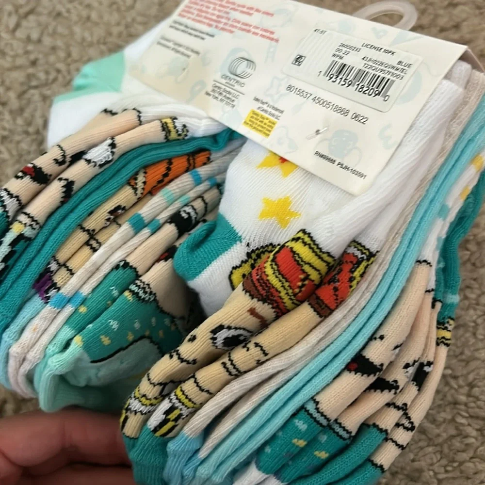 Cocomelon Moonbug toddler Socks 10pck 4T-5T NEW